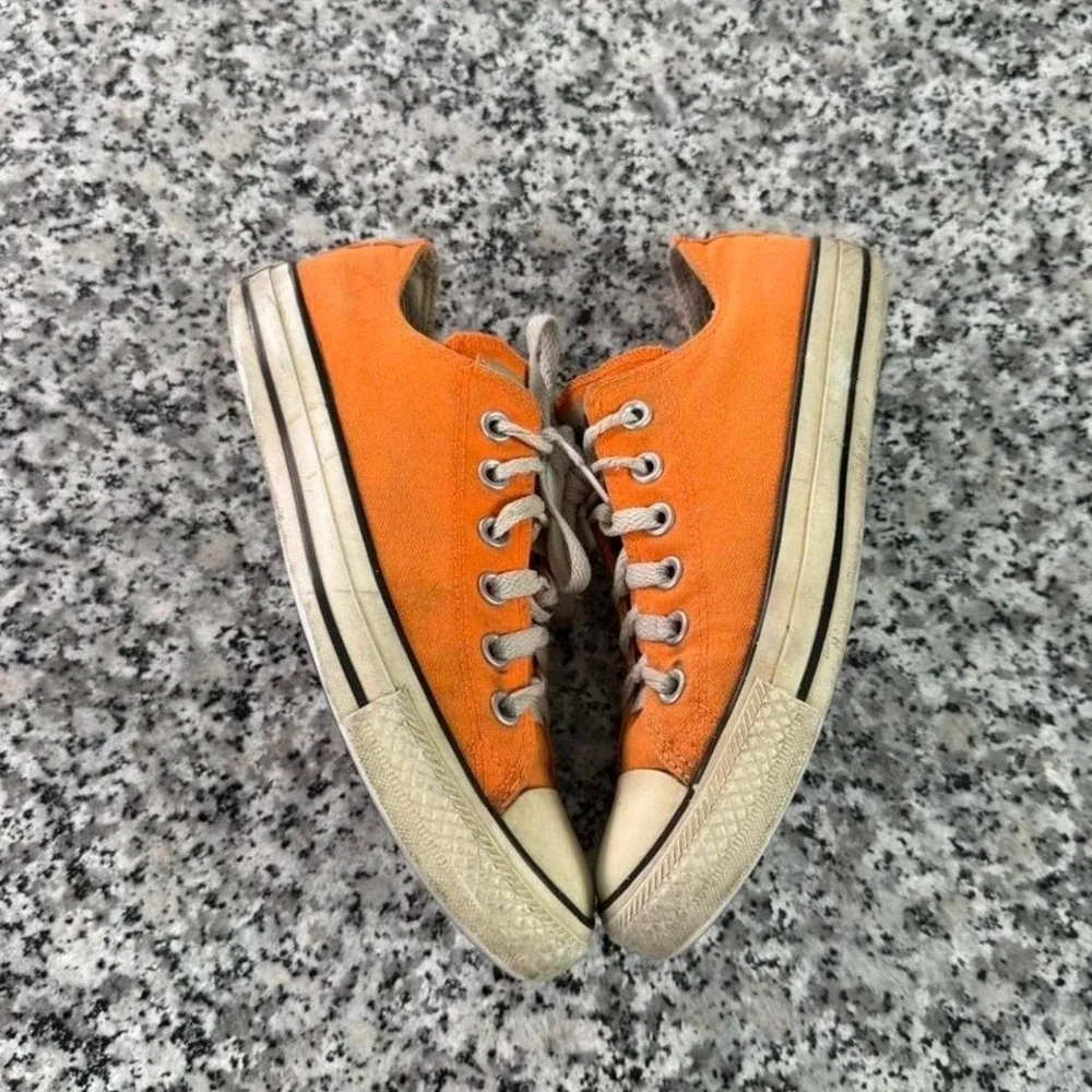 Converse Orange Vtg Chuck Sneaker Shoe Women's 8 - Picture 2 of 6